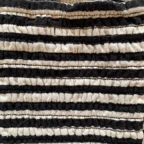 Black & White Stripe Kimchi Blue Crop Top - Picture 4 of 5